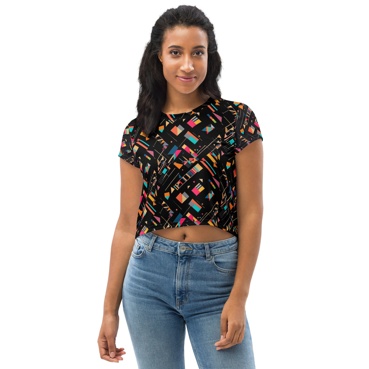 Abstract Design Crop Tee