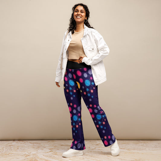 Ai abstract motif Flare leggings Pants