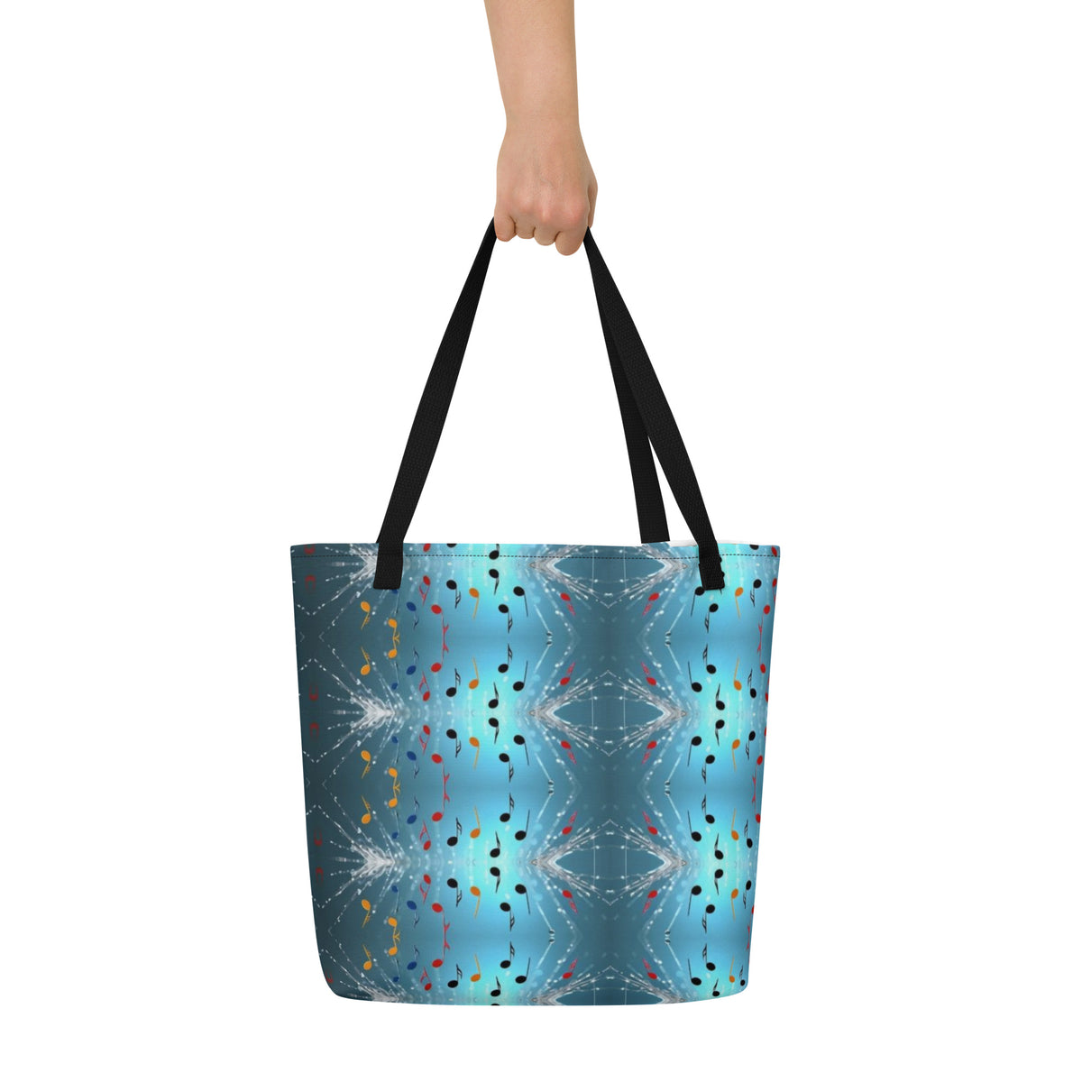 Musical Notes Large Tote Bag