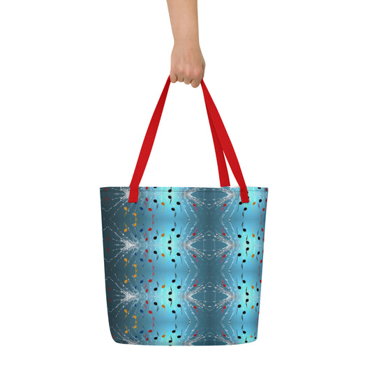 Musical Notes Large Tote Bag