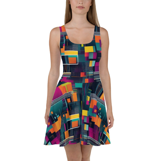 AI I abstract art  Skater Dress