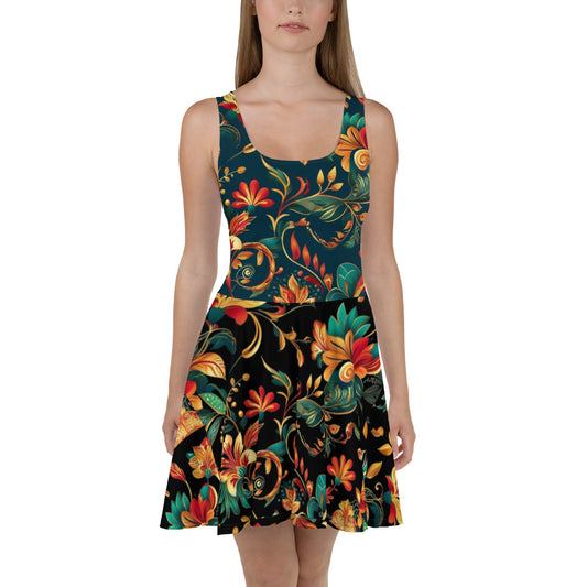 Tribal Motifs Skater Dress