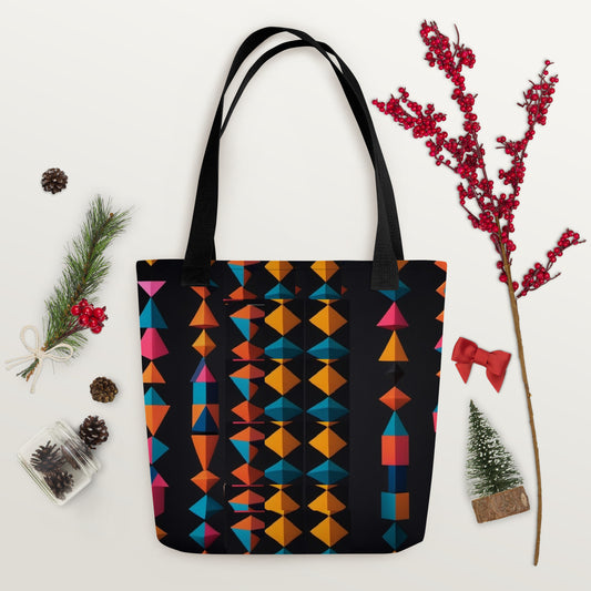 Abstract Geometric art tote bag