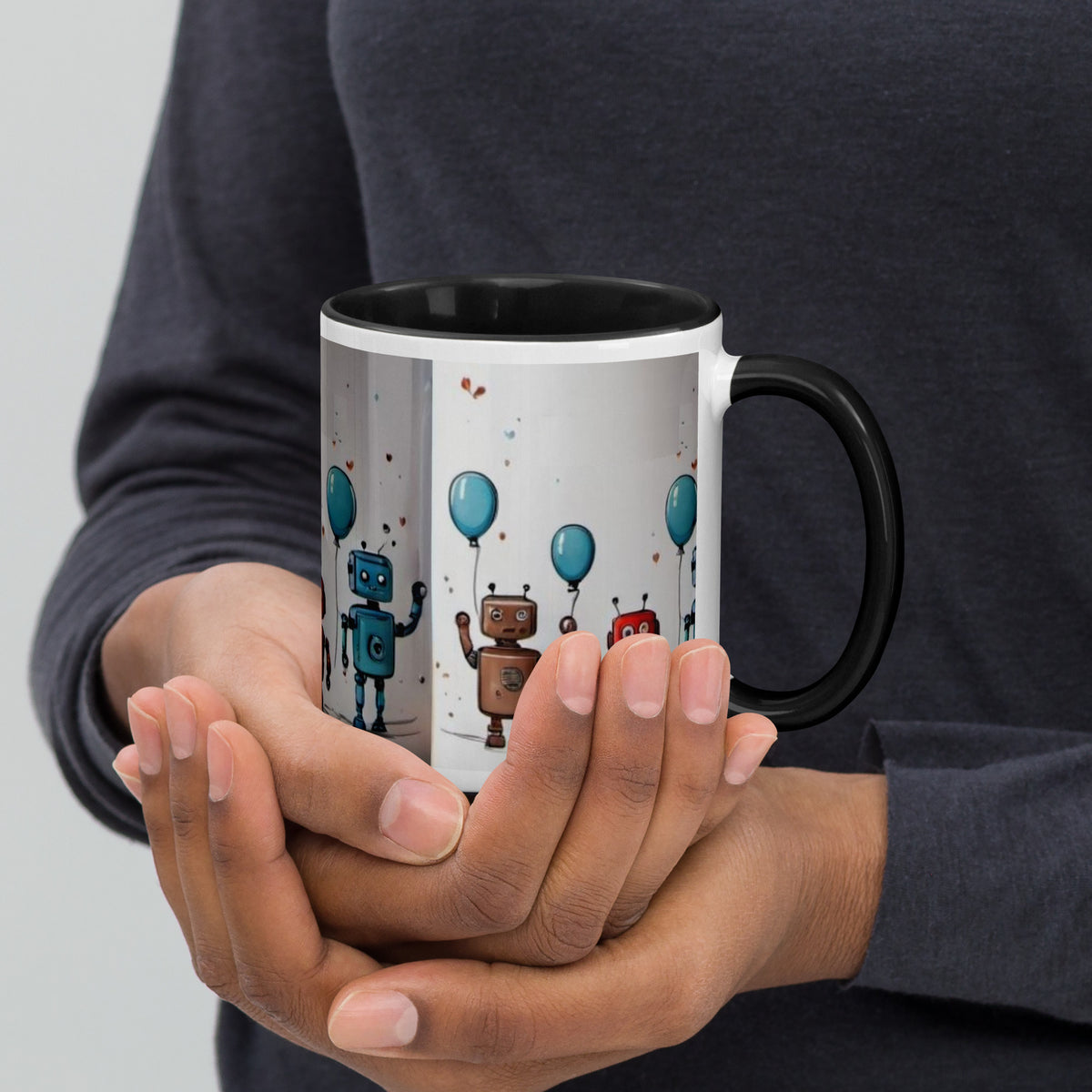 Robot Mug with Color Inside