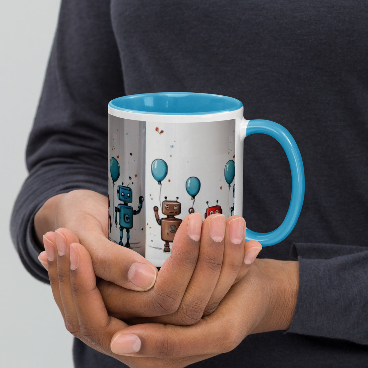 Robot Mug with Color Inside