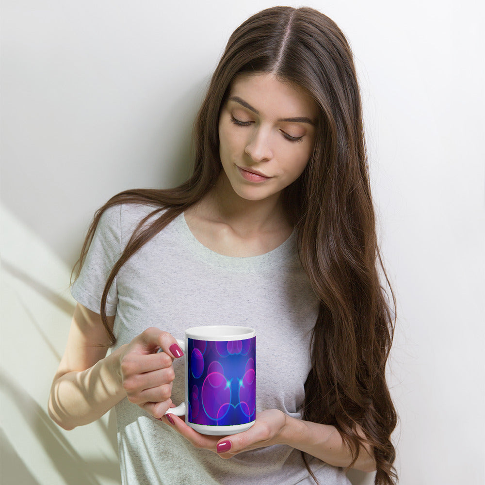 Abstract Art White glossy mug